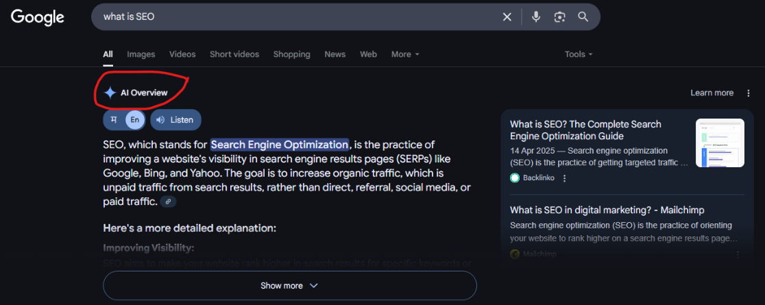 how AI is changing SEO in 2025